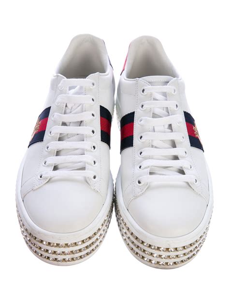 gucci ace sneaker with crystals replica|gucci jeweled sneakers price.